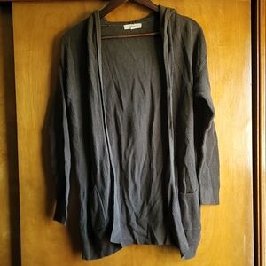 Women's Olive Cardigan With Hood
